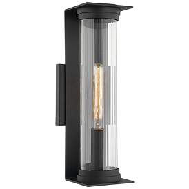 Image1 of Presley 18" High Textured Black Outdoor Wall Light