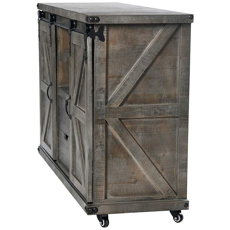 Image 5 Presley 2 Door, 2 Drawer and Open Center Cabinet - Driftwood Grey more views