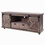 Presley 2 Door, 2 Drawer, and Open Center TV Stand - Natural Brown