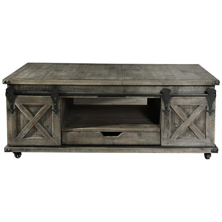Image 1 Presley 2 Door with Drawer Coffee Table - Driftwood Grey