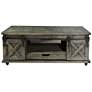 Presley 2 Door with Drawer Coffee Table - Driftwood Grey