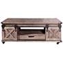 Presley 2 Door with Drawer Coffee Table - Natural Brown