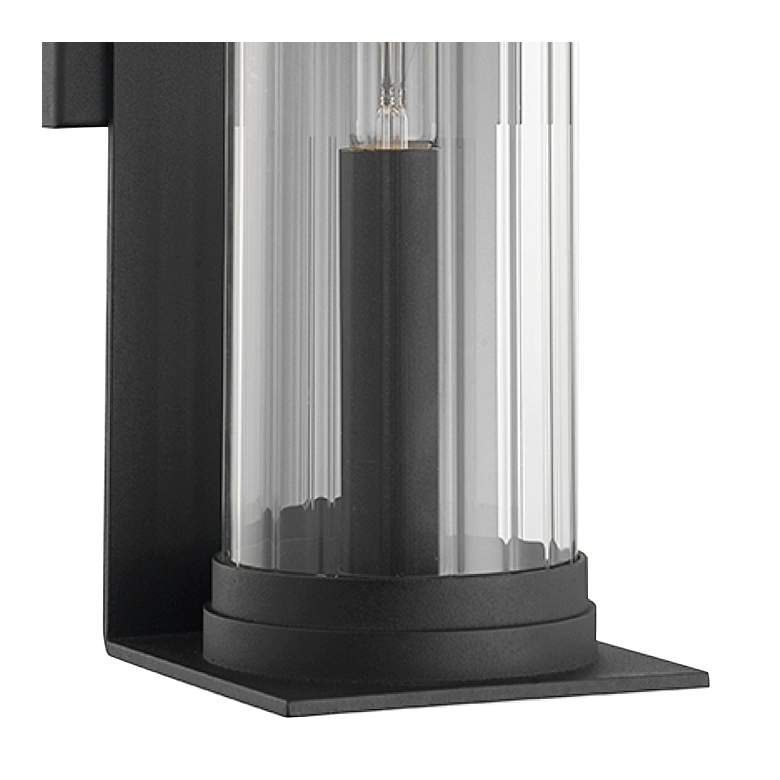 Image 2 Presley 22" High Textured Black Outdoor Wall Light more views