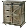 Presley 27" Wide Wheeled Rustic Storage Cabinet or Bar Cabinet