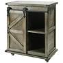 Presley 27" Wide Wheeled Rustic Storage Cabinet or Bar Cabinet