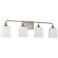 Presley 36 3/4"W Brushed Nickel 4-Light Vanity Bath Light