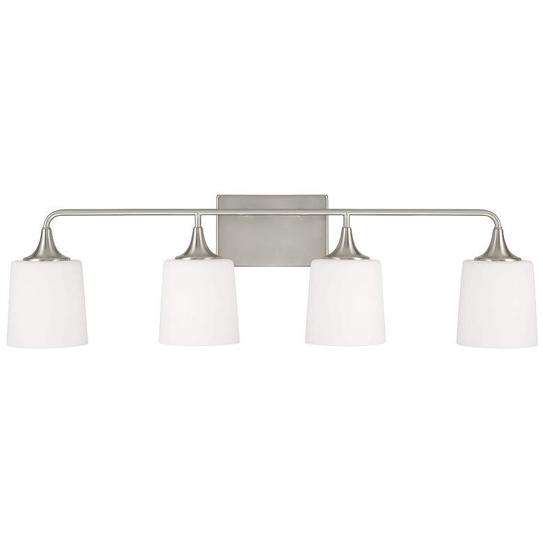 Image 3 Presley 36 3/4"W Brushed Nickel 4-Light Vanity Bath Light more views