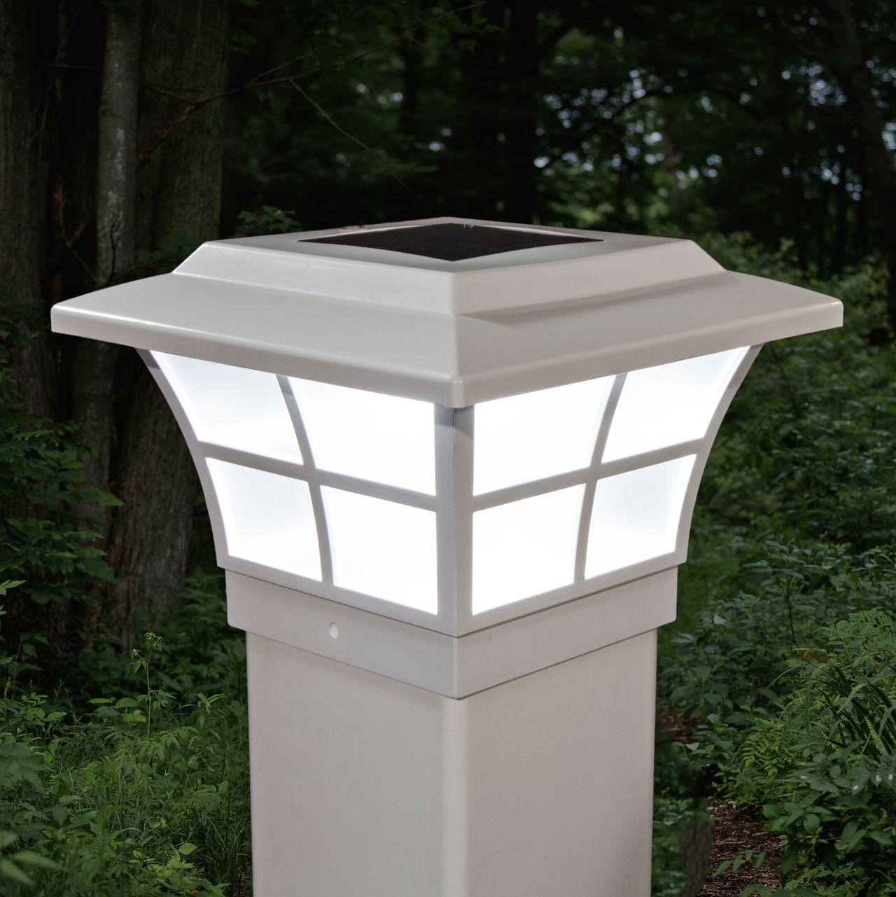 white vinyl fence lights