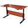 Prestige 75" Wide Cherry Wood Adjustable Sit-Stand Desk