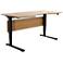 Prestige 75" Wide Maple Wood Adjustable Sit-Stand Desk