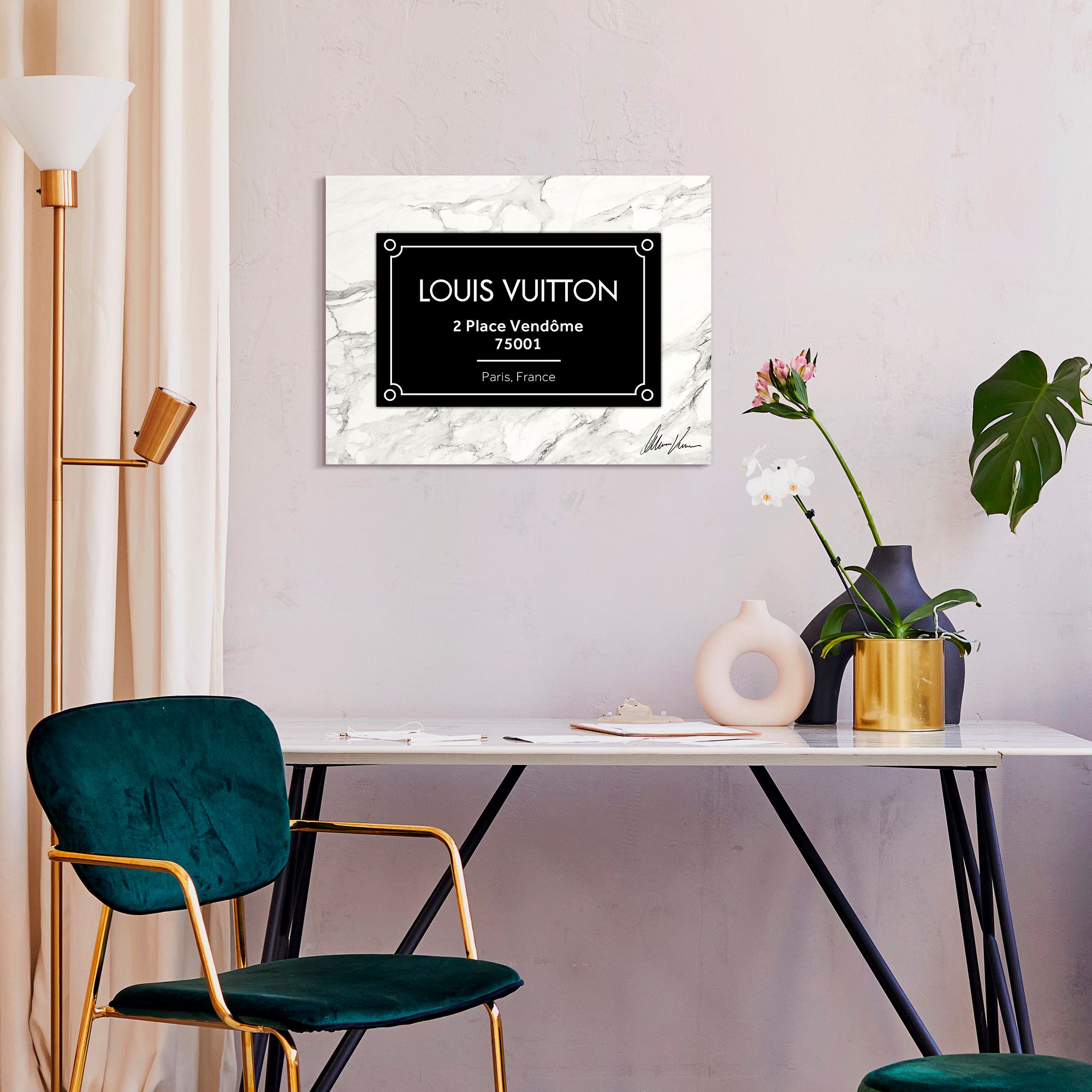 Image 4 Prestige L&V 24" Wide Printed Tempered Glass Wall Art more views