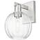 Preston 11.75"H Brushed Satin Nickel Wall Sconce With Clear Globe Shade