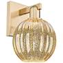 1_Preston 11.75"H Champagne Bronze Wall Sconce With Mercury Globe Shade