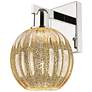 1_Preston 11.75"H Polished Nickel Wall Sconce With Mercury Globe Shade