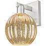 1_Preston 11.75"H Satin Nickel Wall Sconce w/ Mercury Globe Shade