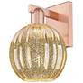 1_Preston 11.75" High Antique Copper Wall Sconce With Mercury Globe Shade