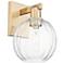 Preston 11.75" High Champagne Bronze Wall Sconce With Clear Globe Shade