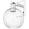 Preston 11.75" High Polished Chrome Wall Sconce With Clear Globe Shade