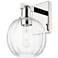 Preston 11.75" High Polished Nickel Wall Sconce With Clear Globe Shade