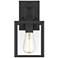 Preston 11.75 in. 1-Light Matte Black Modern Outdoor Wall Lantern