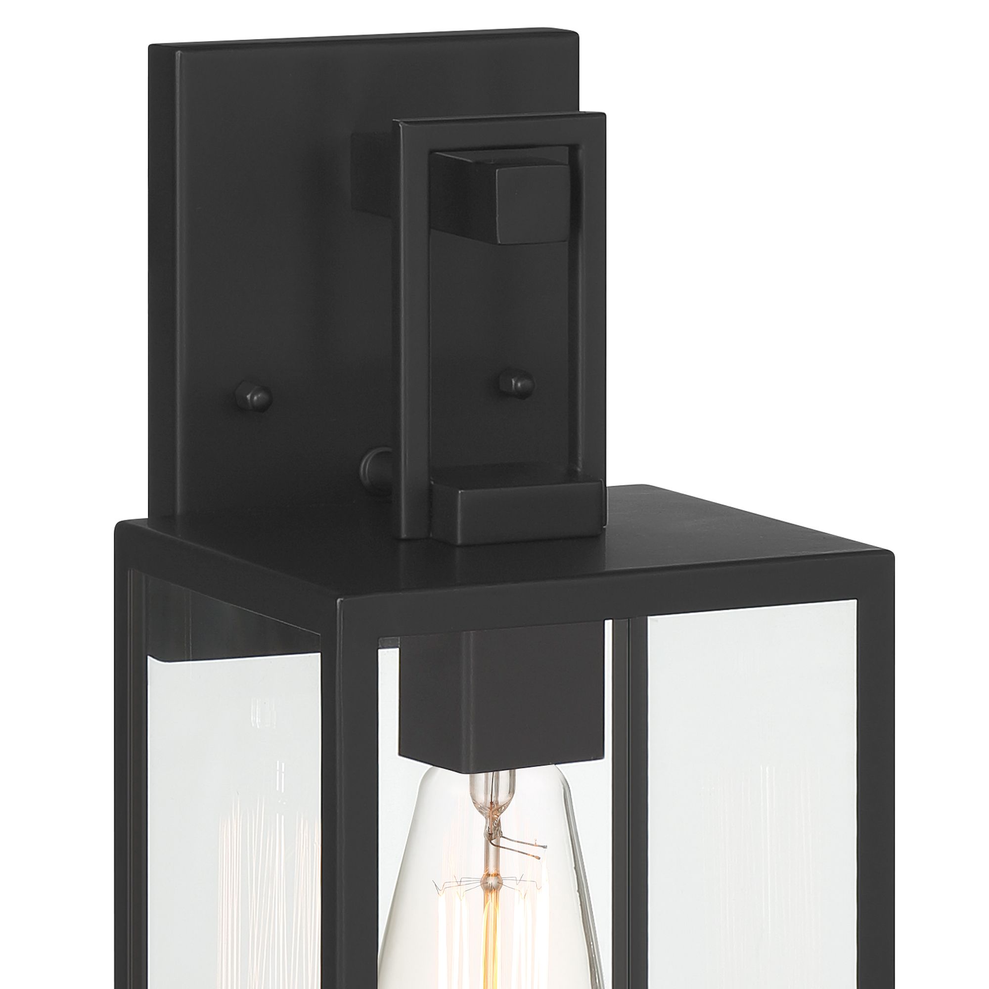 Image 3 Preston 11.75 in. 1-Light Matte Black Modern Outdoor Wall Lantern more views