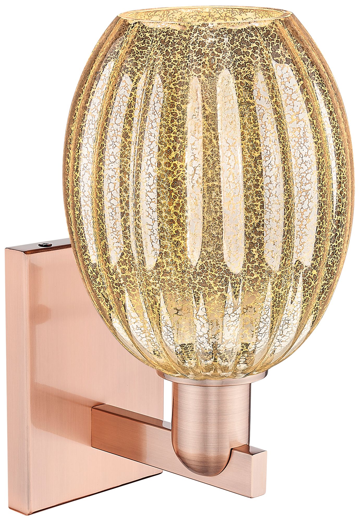 Image 2 Preston 12.5" High Antique Copper Wall Sconce With Bell Mercury Shade more views