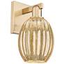 1_Preston 12.5" High Champagne Bronze Wall Sconce With Bell Mercury Shade