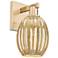 Preston 12.5" High Champagne Bronze Wall Sconce With Bell Mercury Shade
