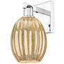 1_Preston 12.5" High Polished Chrome Wall Sconce With Bell Mercury Shade