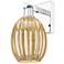 Preston 12.5" High Polished Chrome Wall Sconce With Bell Mercury Shade