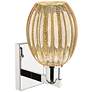 2_Preston 12.5" High Polished Nickel Wall Sconce With Bell Mercury Shade more views