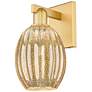 1_Preston 12.5" High Satin Gold Wall Sconce With Bell Mercury Shade