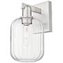 1_Preston 13.5"H Brushed Satin Nickel Wall Sconce With Clear Jar Shade