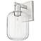 Preston 13.5"H Brushed Satin Nickel Wall Sconce With Clear Jar Shade