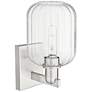 2_Preston 13.5"H Brushed Satin Nickel Wall Sconce With Clear Jar Shade more views