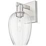 1_Preston 13.5"H Brushed Satin Nickel Wall Sconce With Flute Clear Shade