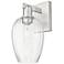 Preston 13.5"H Brushed Satin Nickel Wall Sconce With Flute Clear Shade