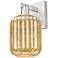 Preston 13.5"H Brushed Satin Nickel Wall Sconce With Mercury Jar Shade