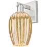 1_Preston 13.5"H Satin Nickel Wall Sconce w/ Mercury Flute Shade