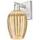 Preston 13.5"H Satin Nickel Wall Sconce w/ Mercury Flute Shade