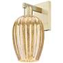 1_Preston 13.5" High Antique Brass Wall Sconce With Mercury Flute Shade