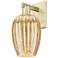 Preston 13.5" High Antique Brass Wall Sconce With Mercury Flute Shade