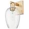 Preston 13.5" High Champagne Bronze Wall Sconce With Flute Clear Shade