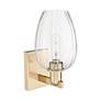 2_Preston 13.5" High Champagne Bronze Wall Sconce With Flute Clear Shade more views