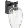1_Preston 13.5" High Matte Black Wall Sconce With Flute Clear Shade
