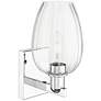2_Preston 13.5" High Polished Chrome Wall Sconce With Flute Clear Shade more views