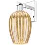1_Preston 13.5" High Polished Chrome Wall Sconce With Mercury Flute Shade