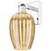 Preston 13.5" High Polished Chrome Wall Sconce With Mercury Flute Shade