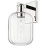 1_Preston 13.5" High Polished Nickel Wall Sconce With Clear Jar Shade