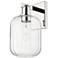 Preston 13.5" High Polished Nickel Wall Sconce With Clear Jar Shade